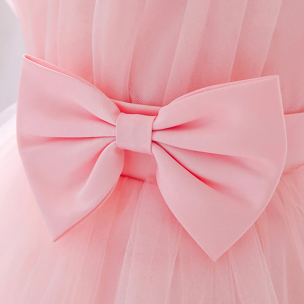 Baby Girls Tulle Ball Gown Dress | Birthday, Baptism & Wedding Party Dress 3M–5Y