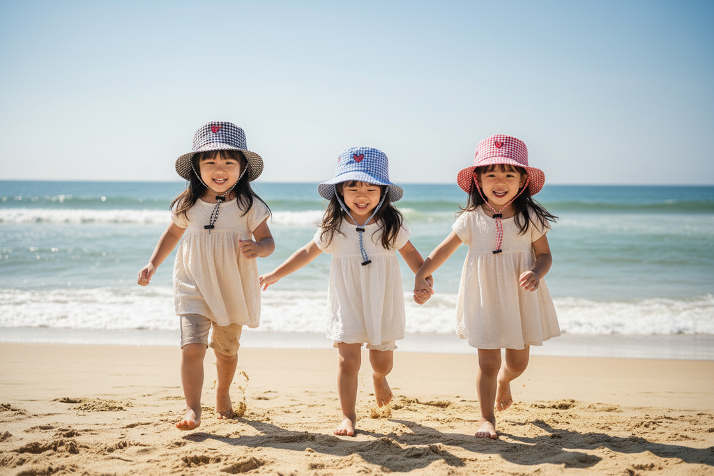 Kids Sun Hat – Wide Brim UV Protection Beach Cap for Toddlers & Children