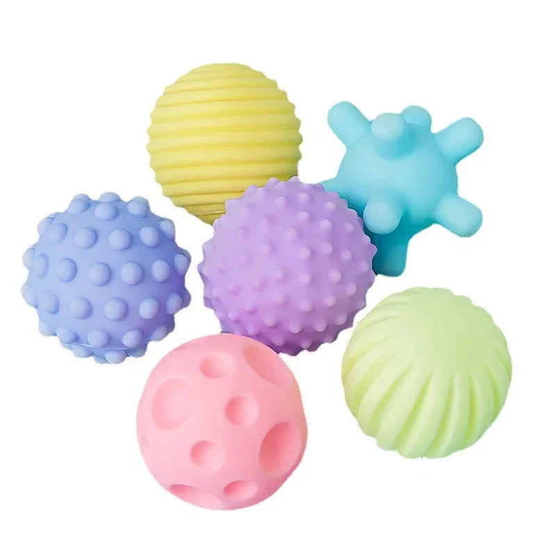 Soft Sensory Ball Set – Baby Bath & Rattle Toy