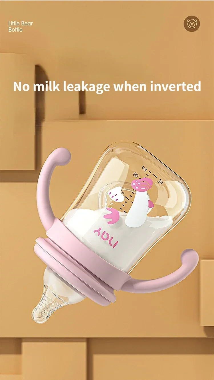 Silicone Baby Bottle with Handle 300ml – BPA-Free Feeding Bottle