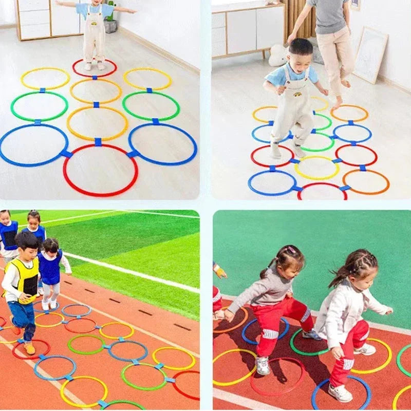Kids Outdoor Hopscotch Ring Set – 10 Hoops for Active Play