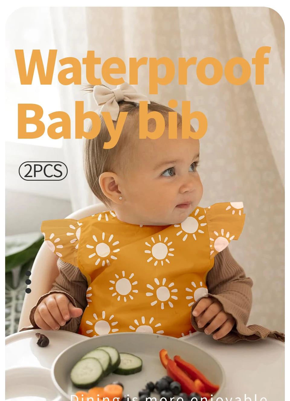 Baby Feeding Bibs with Pocket – 2 Pack