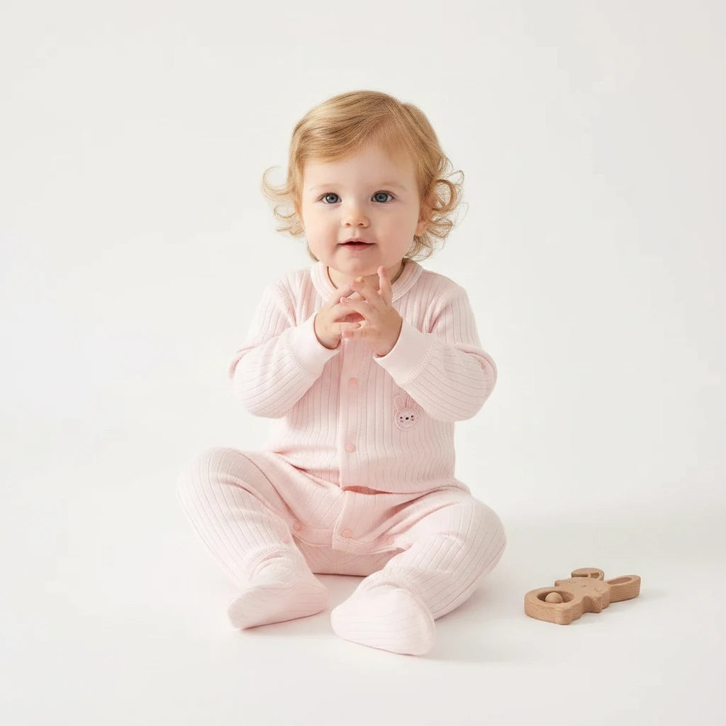 Baby Cotton Romper | Cartoon Print Unisex Jumpsuit 1-12M