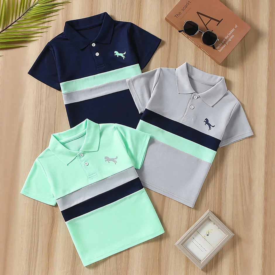 Boys 3-Piece Polo Shirt Set (1-10 Years)