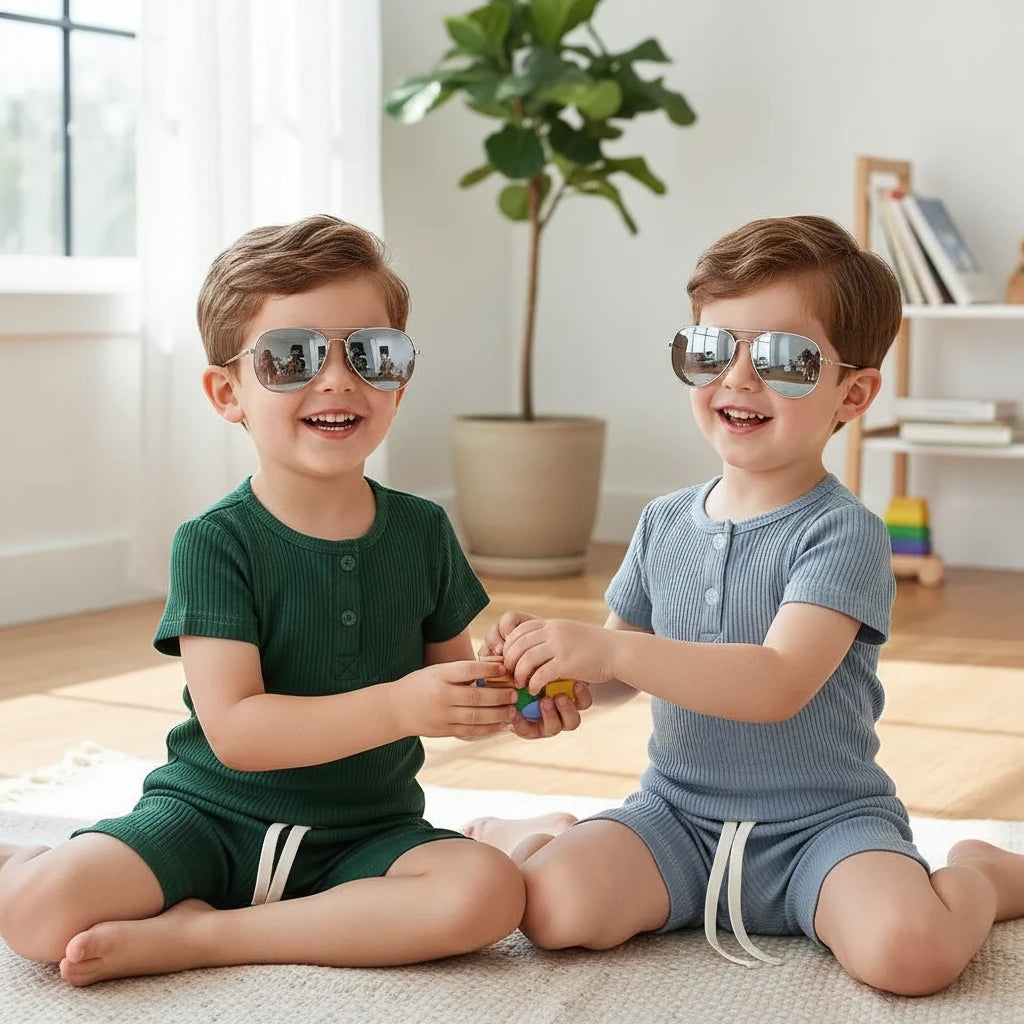 Baby Boy Summer Bodysuit & Shorts Set | 2-Piece Outfit