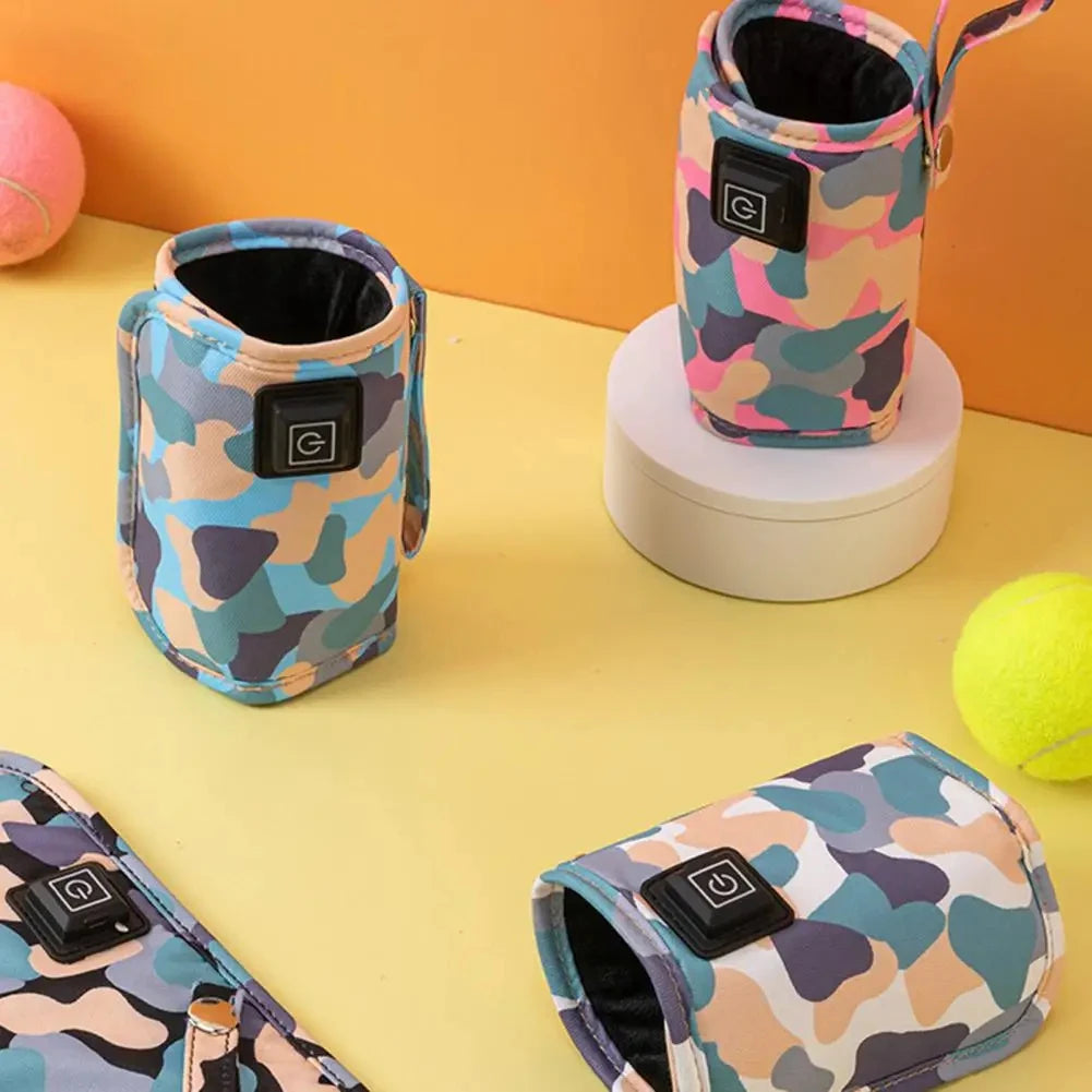 USB baby bottle warmer insulated travel bag in colo
urful camouflage print