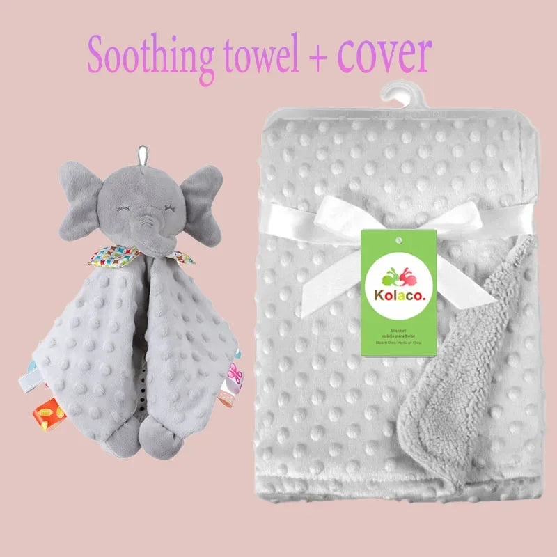 Personalised Soft Plush Baby Blanket with Name – Custom Newborn Gift