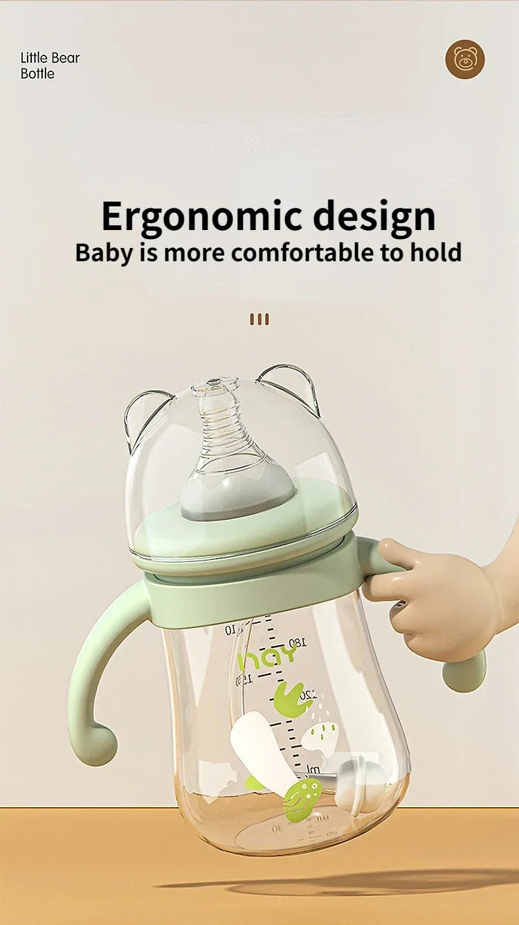 Silicone Baby Bottle with Handle 300ml – BPA-Free Feeding Bottle