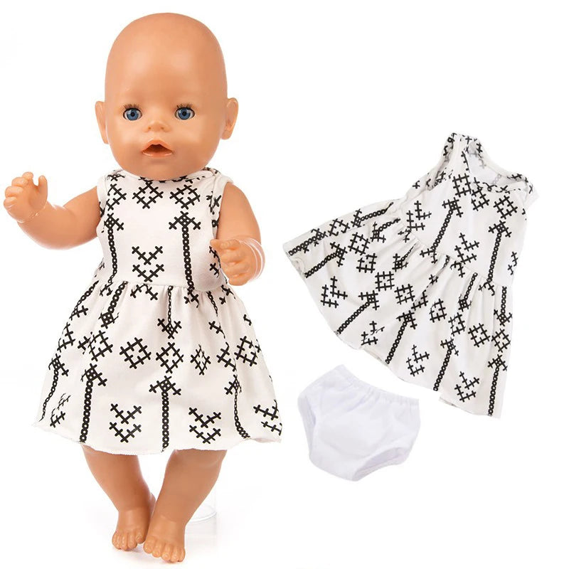 Baby Doll Clothes Set For 40cm Reborn Baby Dolls Rompers Toys Outfits Children Girl Gifts