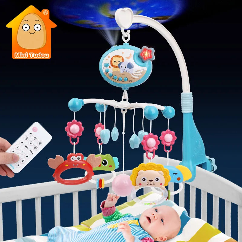 Musical Crib Mobile with Night Light for Newborns