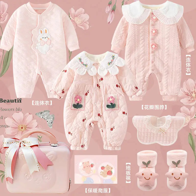 Baby Gift Meeting Gift for Newborn  Full Moon  100 Days Old Baby Gift Box  Birth Clothes Set High end Winter clothing