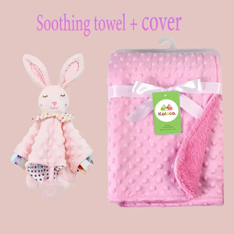 Personalised Soft Plush Baby Blanket with Name – Custom Newborn Gift