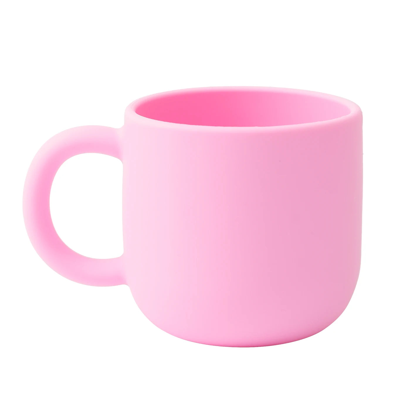 Color Kids 1PCS Silicone Baby Feeding Cup Single Handle Portable Water Bottle Pure Color BPA Free Baby Tableware Shower Gift