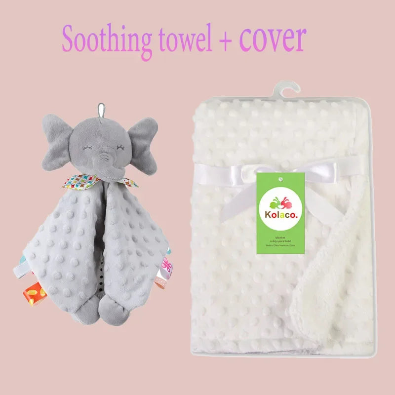Personalised Soft Plush Baby Blanket with Name – Custom Newborn Gift
