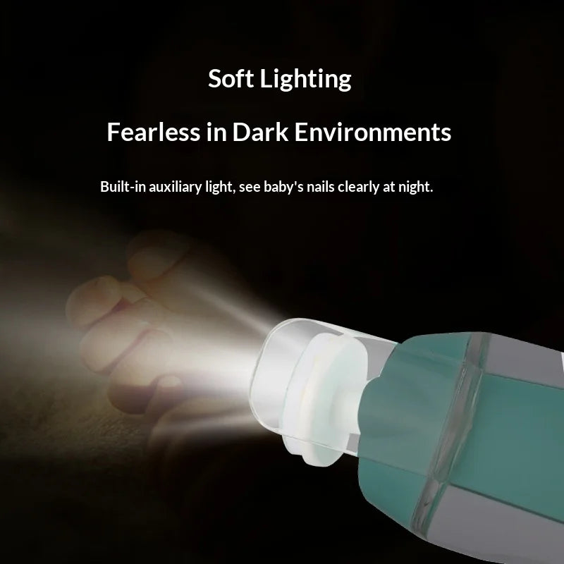 Electric Baby Nail Trimmer with LED Light | 5 Grinding Heads | Newborns & Toddlers