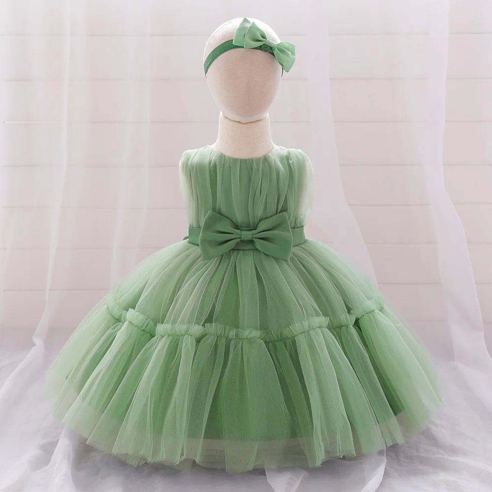 Baby Girls Tulle Ball Gown Dress | Birthday, Baptism & Wedding Party Dress 3M–5Y