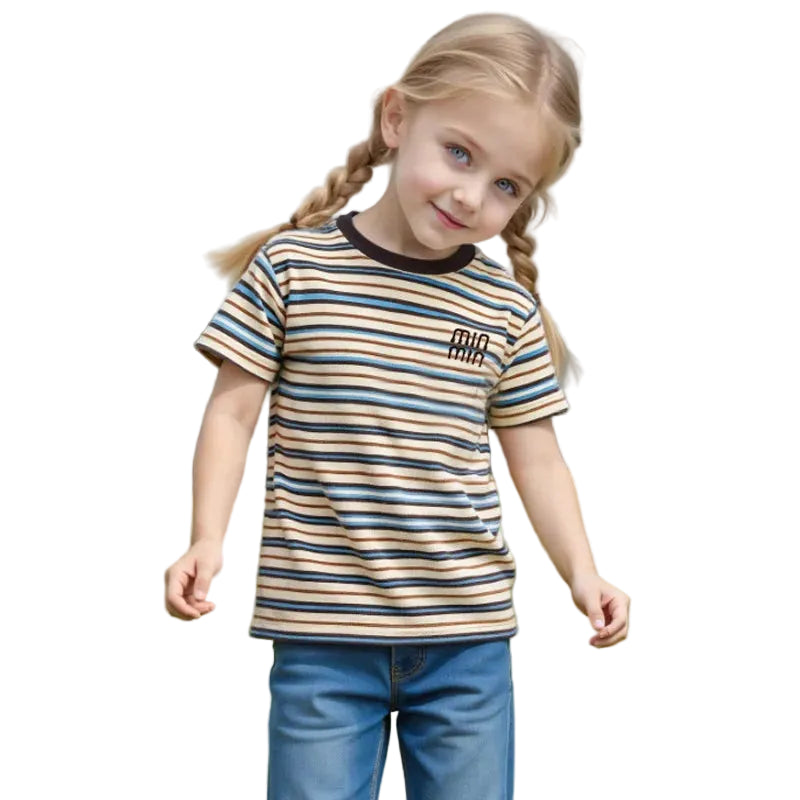 Kids' Striped Cotton T-Shirt | Boys & Girls Summer Top | Ages 2–10