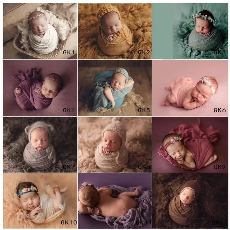 Newborn Photography Wrap – 3 Metre Stretch Seersucker Swaddle