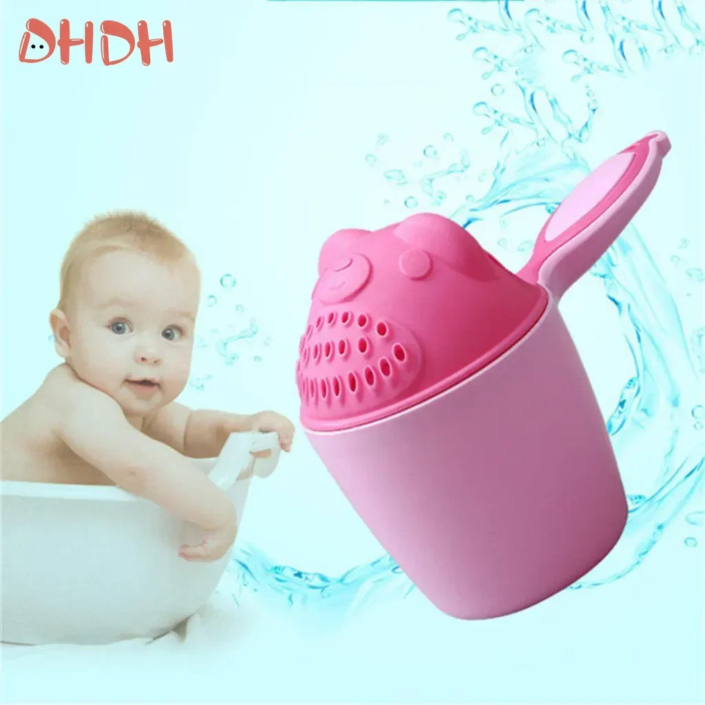 Cute Cartoon Baby Bath Caps Toddle Shampoo Cup Children Bathing Bailer Baby Shower Spoons Child Washing Hair Cup Kids Bath Tool