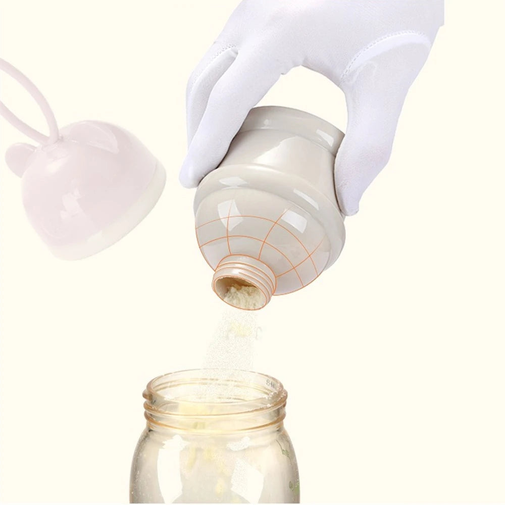 Portable Baby Food Storag Box Multiple Openings Cereal Cartoon Infant Milk Powder Box Toddle Snack Container 3/4Layer