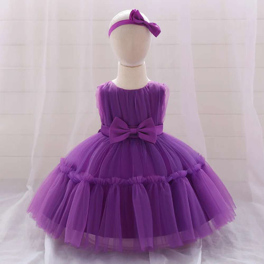 Baby Girls Tulle Ball Gown Dress | Birthday, Baptism & Wedding Party Dress 3M–5Y