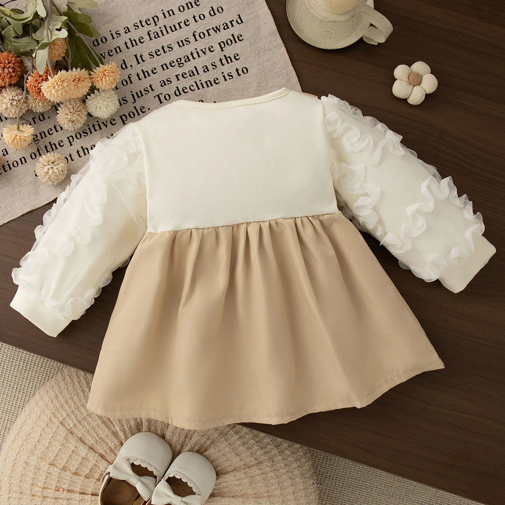 Baby Girls Sweet Bow Dress | Long Sleeve Party Dress 6M–2Y