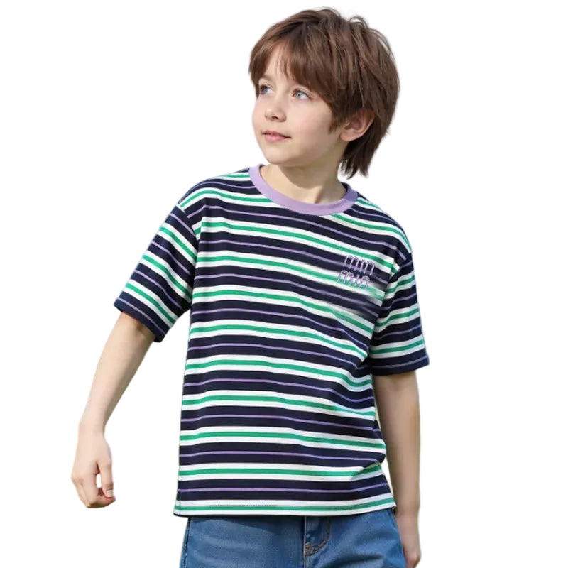Kids' Striped Cotton T-Shirt | Boys & Girls Summer Top | Ages 2–10