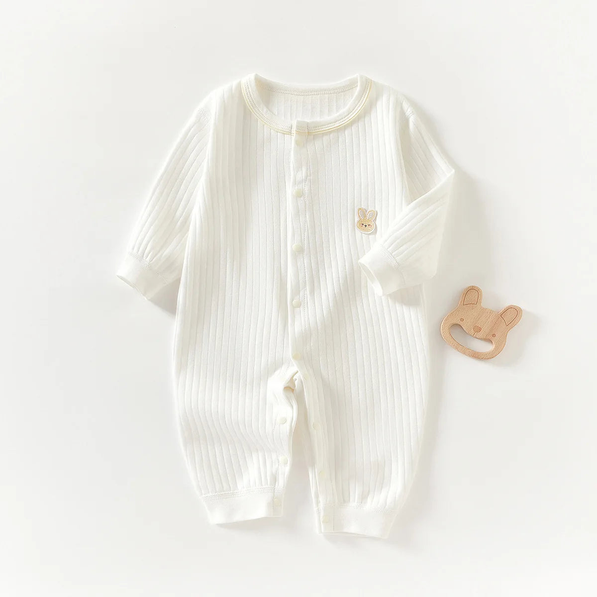 Baby Cotton Romper | Cartoon Print Unisex Jumpsuit 1-12M