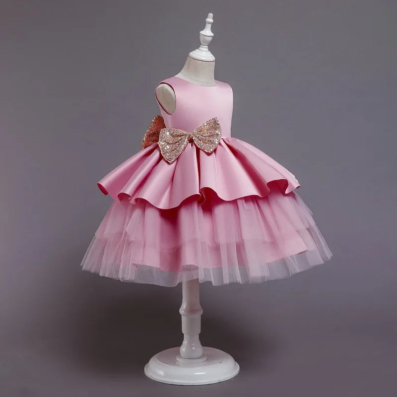 Girls Princess Party Dress | Bow Detail | Ages 1–5