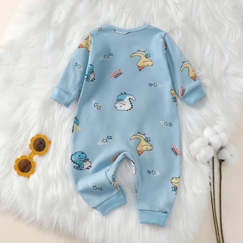 Baby Cotton Romper - Long Sleeve (0-18M)