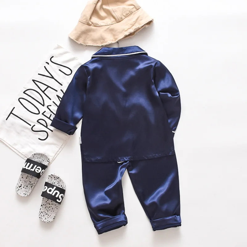 Kids Silk Satin Pyjama Set