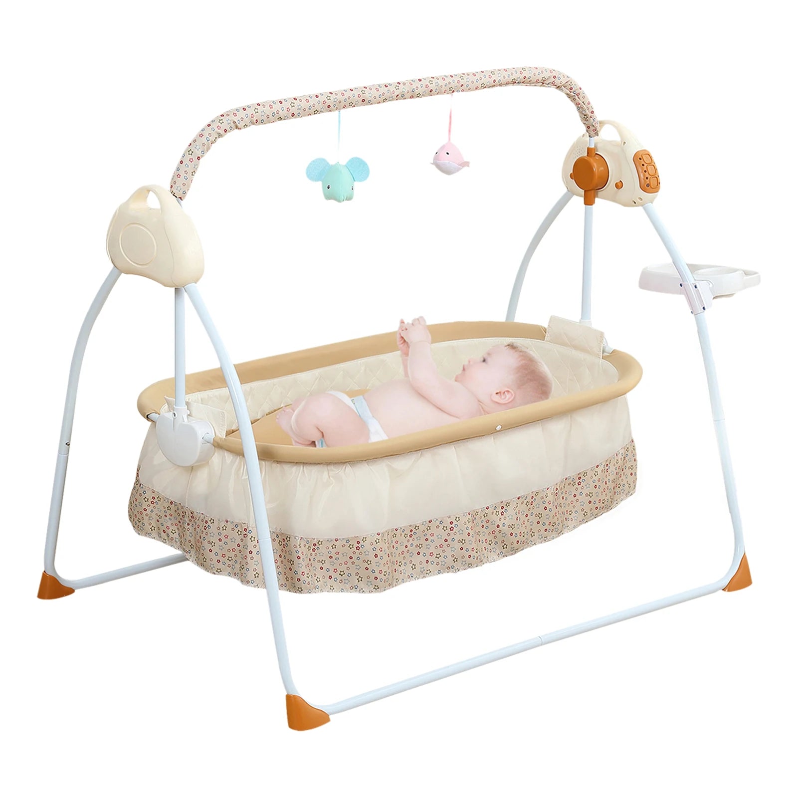 Electric Baby Cradle Swing with Bluetooth, 5 Speeds & Mosquito Net | 0–18 Months