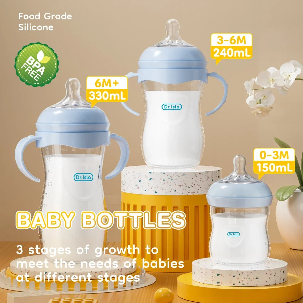 Baby Bottle with Handle | BPA-Free Feeding Bottle | 150ml, 240ml & 330ml