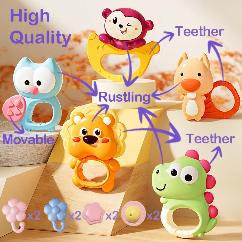 360° Musical Baby Crib Mobile Rotating Night Light Bed Bell Toy Four Speed Timming Hanging Infant Newborn Rattle Bedside Gift