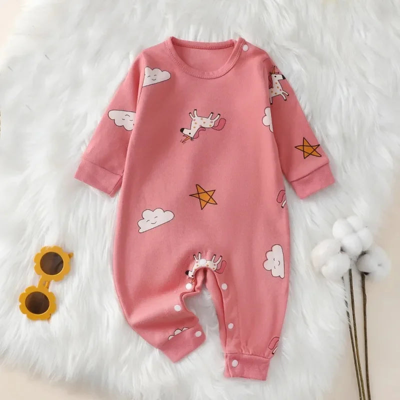 Baby Cotton Romper - Long Sleeve (0-18M)
