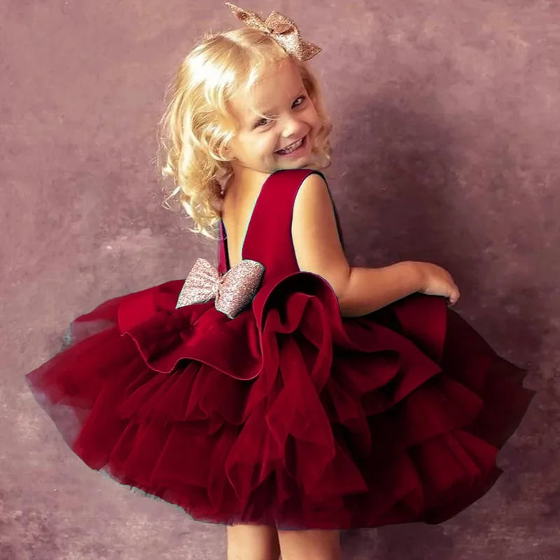 Girls Princess Party Dress | Bow Detail | Ages 1–5