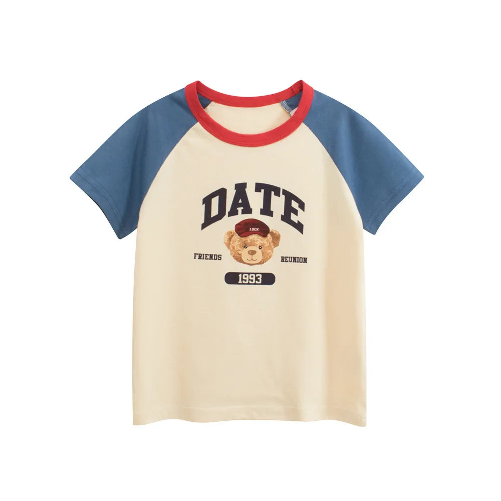 Girls' Cartoon Print T-Shirt | 100% Cotton Short Sleeve Top Ages 1–9
