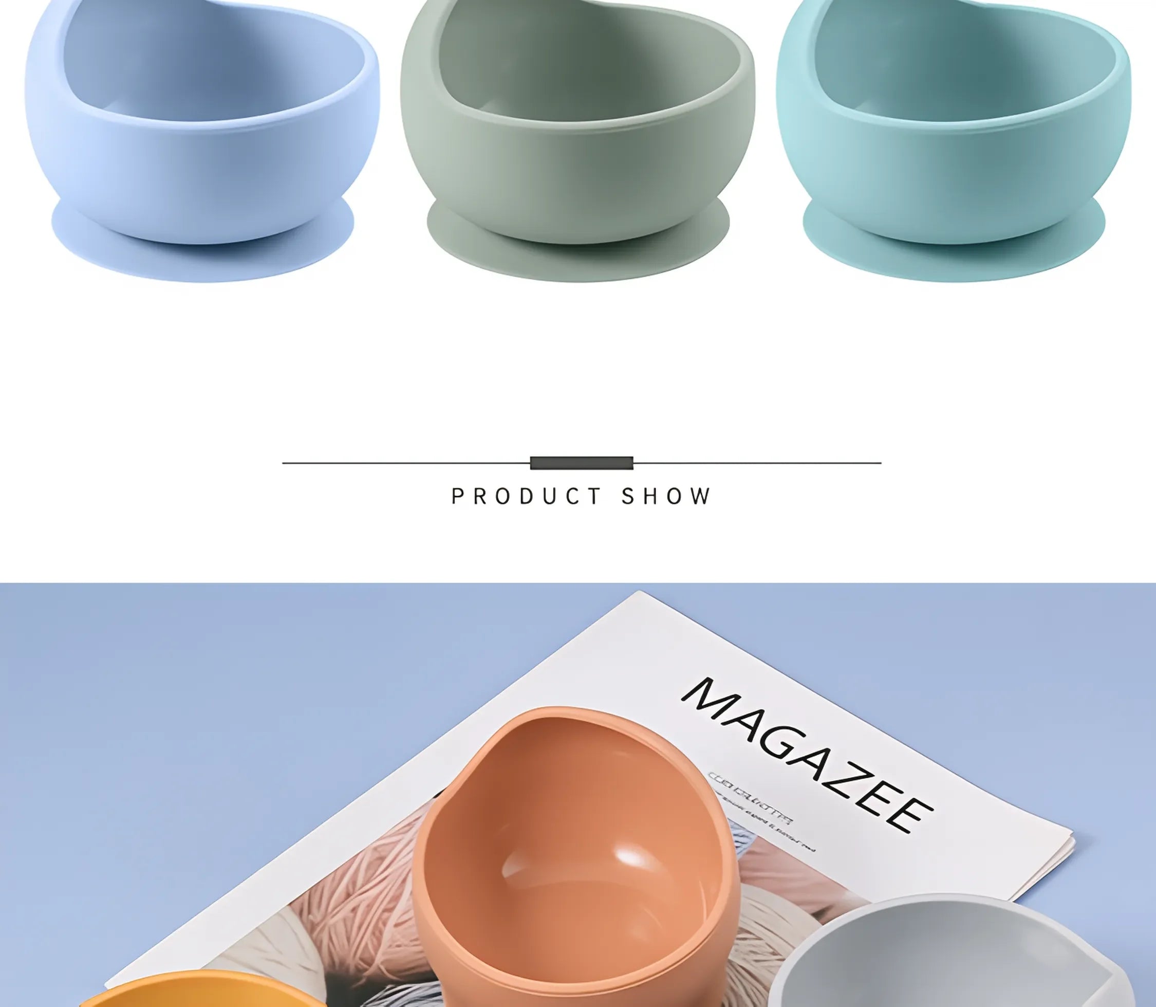 Baby Silicone Suction Bowl | BPA-Free Non-Slip Feeding Bowl for Infants & Toddlers