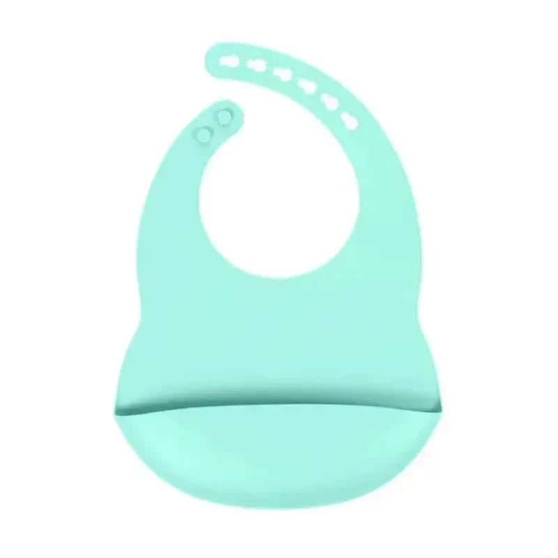 Silicone Baby Feeding Set with Suction Bowl, Plate, Spoon, Fork & Bib | BPA-Free
