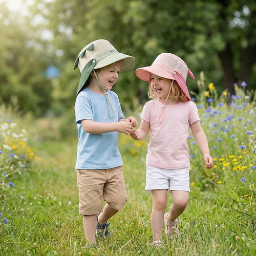 Baby & Kids Summer Knit Bucket Hat Ages 2–7Y | Unisex Sun Protection Cap