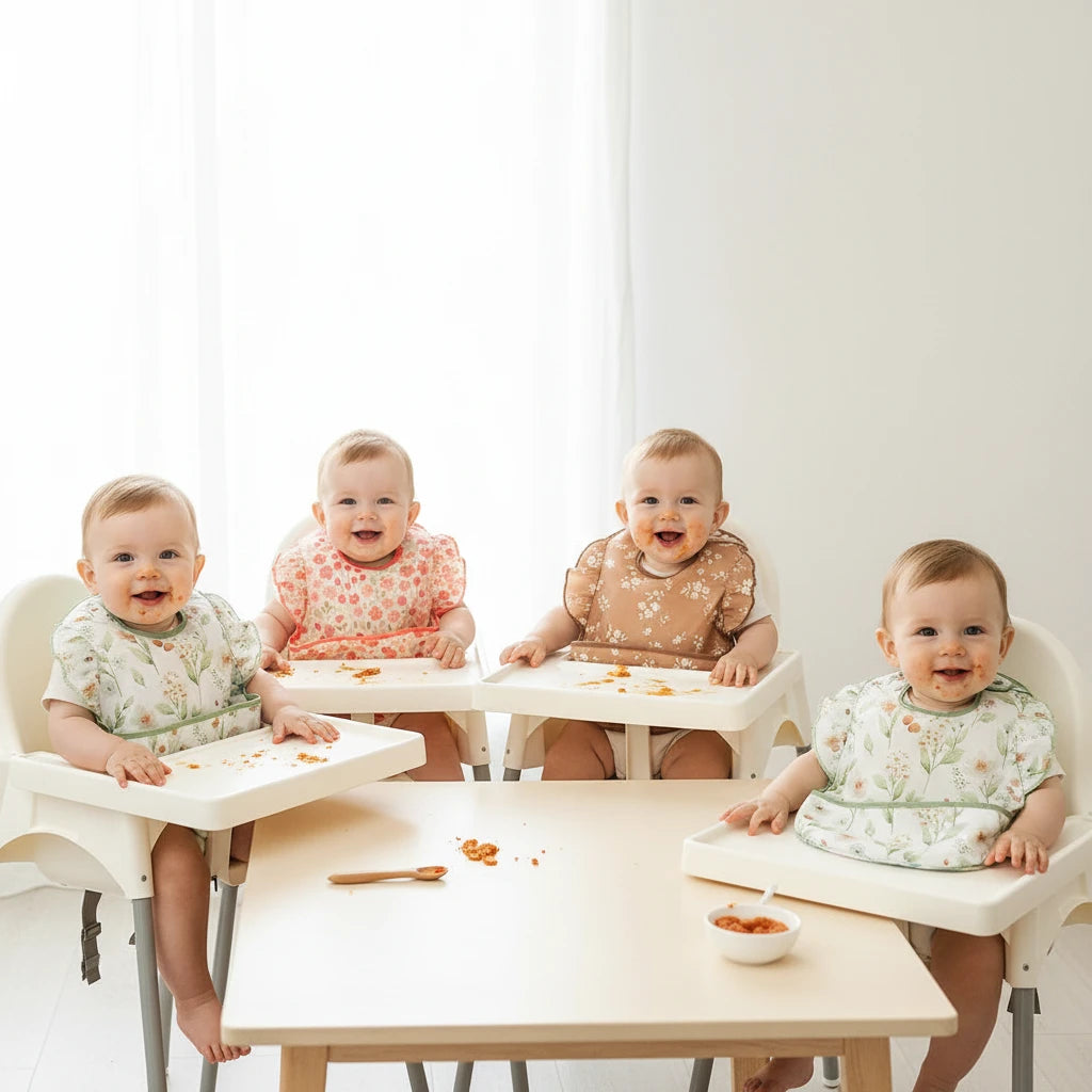 Baby Feeding Bibs with Pocket – 2 Pack