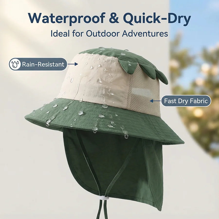Baby & Kids Summer Knit Bucket Hat – Unisex Sun Protection Cap