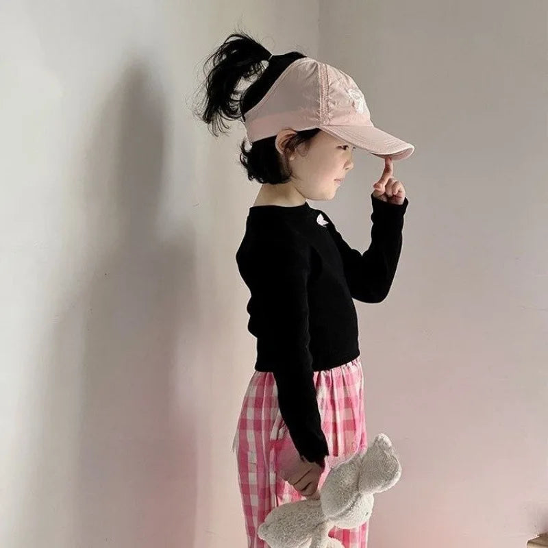 Girls' Sun Hat | Adjustable Baseball Cap with Bow | UV Protection | Ages 2–8