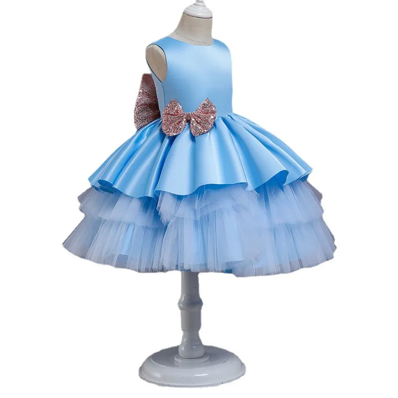 Girls Princess Party Dress | Bow Detail | Ages 1–5