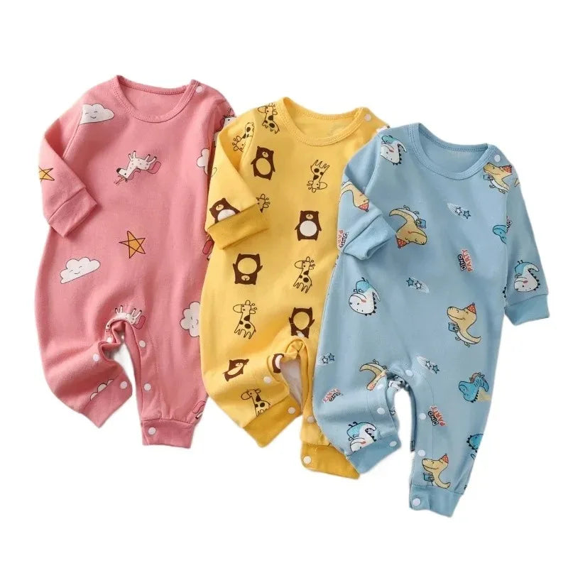 Baby Cotton Romper - Long Sleeve (0-18M)