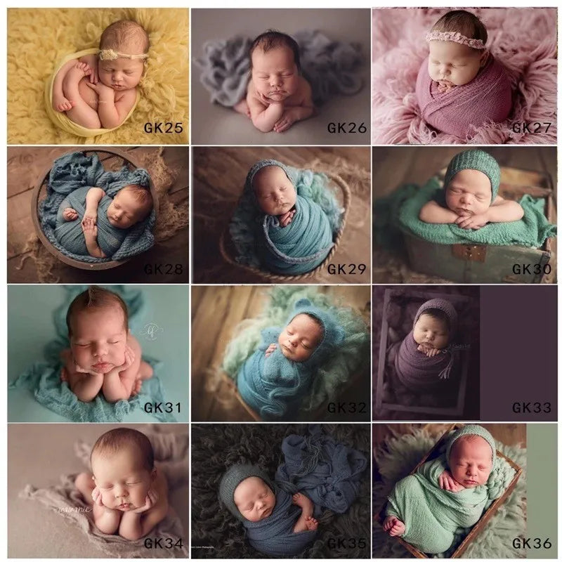 Newborn Photography Wrap – 3 Metre Stretch Seersucker Swaddle