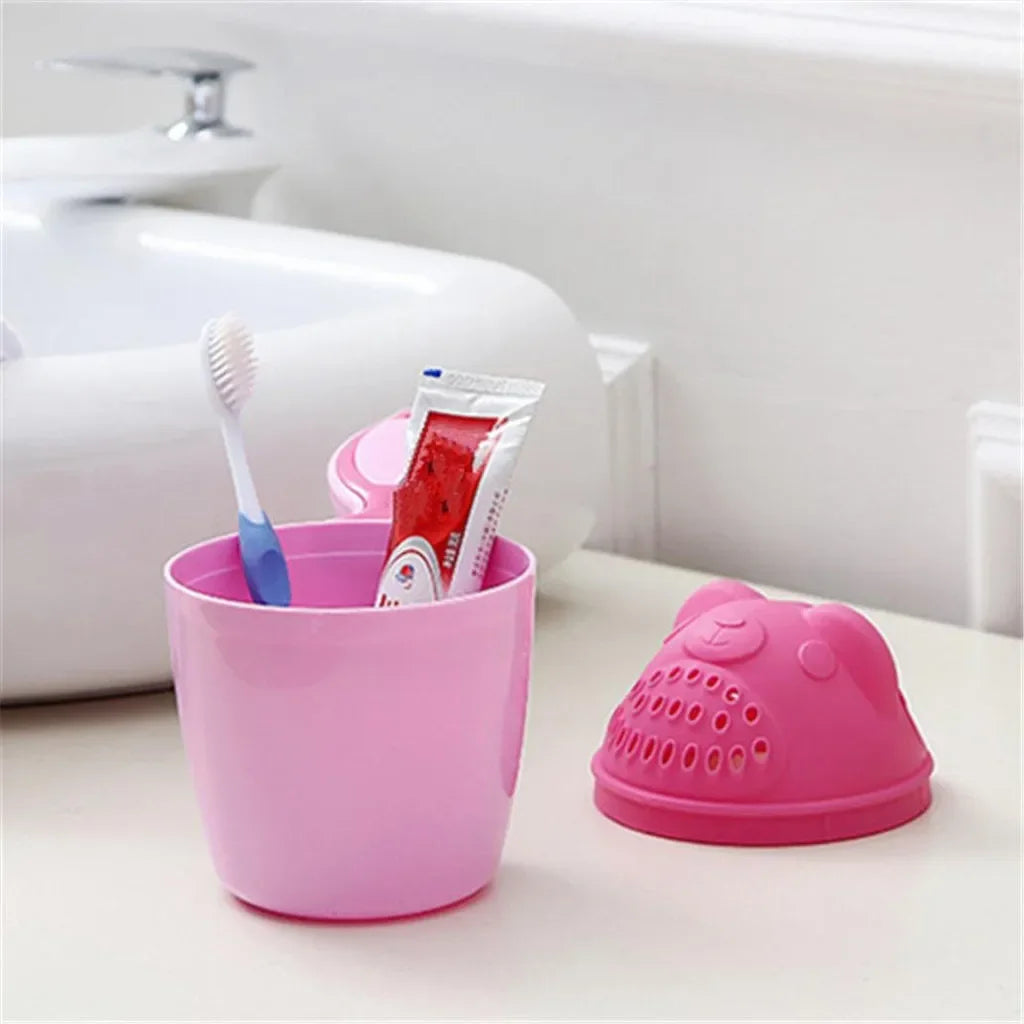 Cute Cartoon Baby Bath Caps Toddle Shampoo Cup Children Bathing Bailer Baby Shower Spoons Child Washing Hair Cup Kids Bath Tool