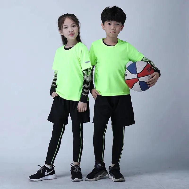 Kids Sports Tracksuit Set – Quick Dry Running & Football Outfit