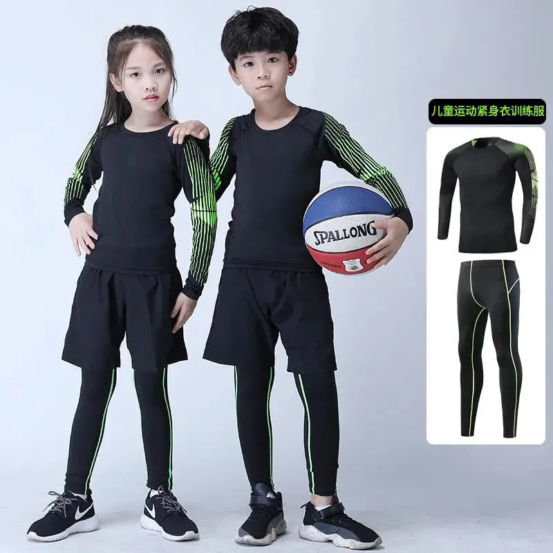 Kids Sports Tracksuit Set – Quick Dry Running & Football Outfit