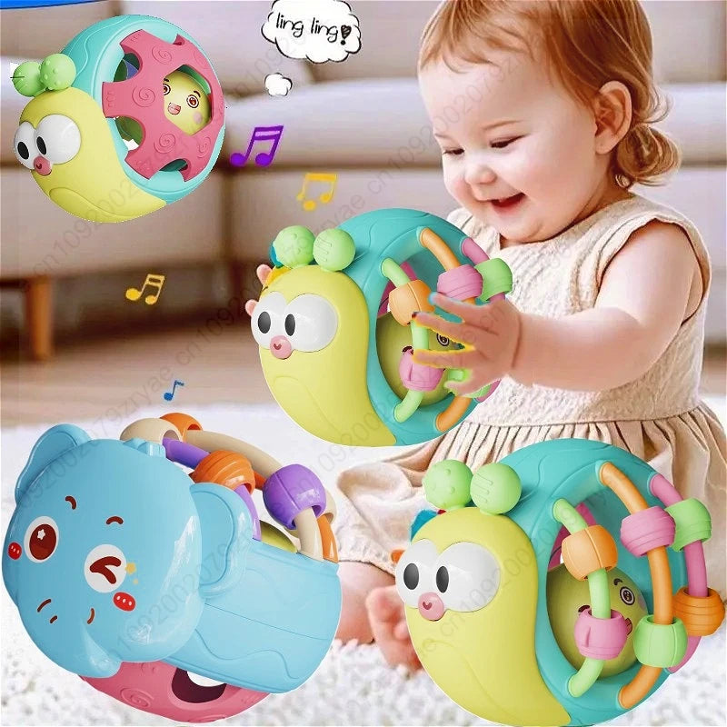 Baby Sensory Rattle Ball Toy – Soft Grip & Teether for 0–12 Months